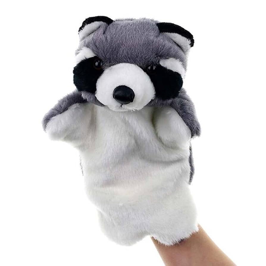 Amazon.co.jp: ハンドパペット ぬいぐるみ アライグマ